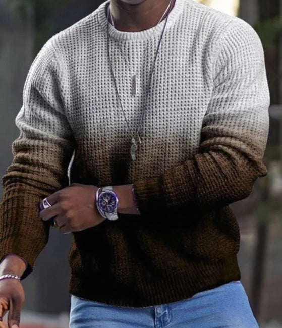 For Men 3D Pullover Casual Tops Long Sleeve T-Shirts Sweater