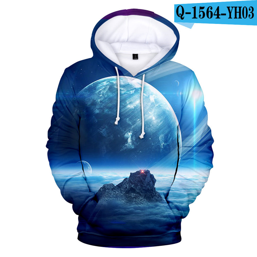 Fashionable 3D Digital Printed Hooded Sweatshirt For Men And Women Couples