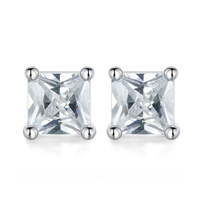925 Feet Silver Earrings Men And Women Japanese And Korean Sterling Slver Mini Small Earrings Multi-Pierced Students Super Flash Delicate Earrings