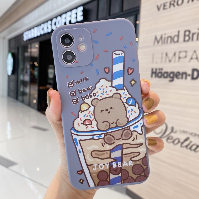 Compatible with Apple , Cartoon Bear Camera All Inclusive Mobile Phone Case