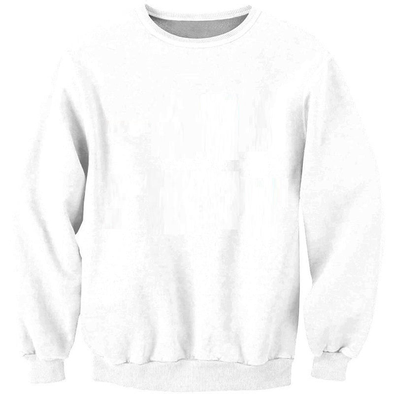 Spring And Autumn Printed Long Sleeve Hoodless Sweatshirt For Men And Women