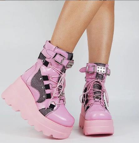 Platform Gothic Mid-calf Boots For Women Boots