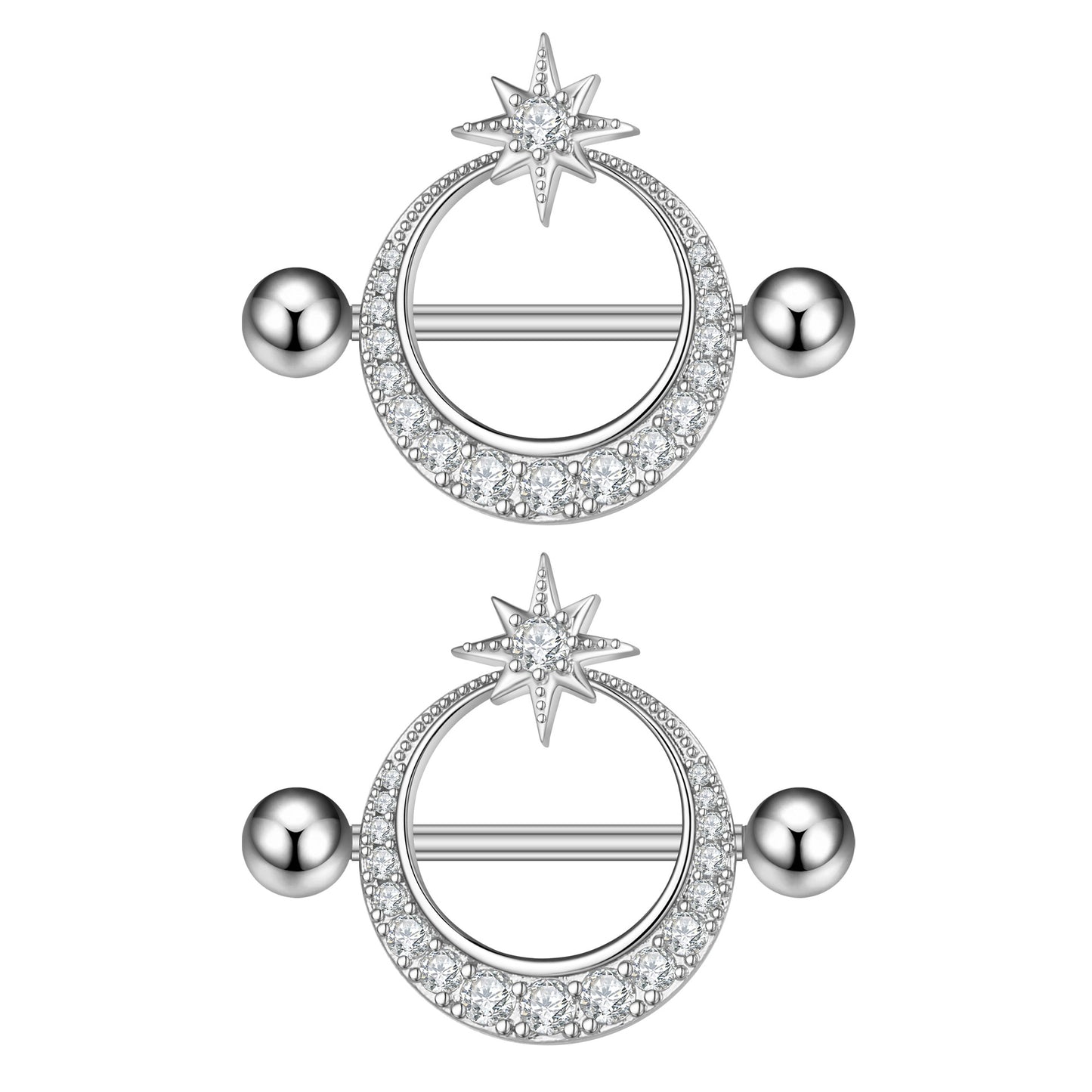 New Zircon Nipple Ring Piercing Jewelry
