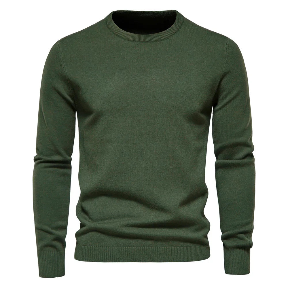 Men's Basic Pullover Round Neck Solid Color Long Sleeved Sweater Men's Casual Daily Multicolor Men's Sweater Quality Knitwear
