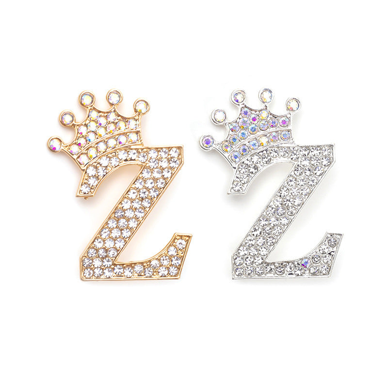 Fashion English Letter Brooch Creative Clothing Accessories