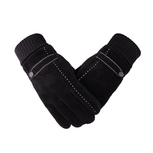Velvet touch screen windproof gloves