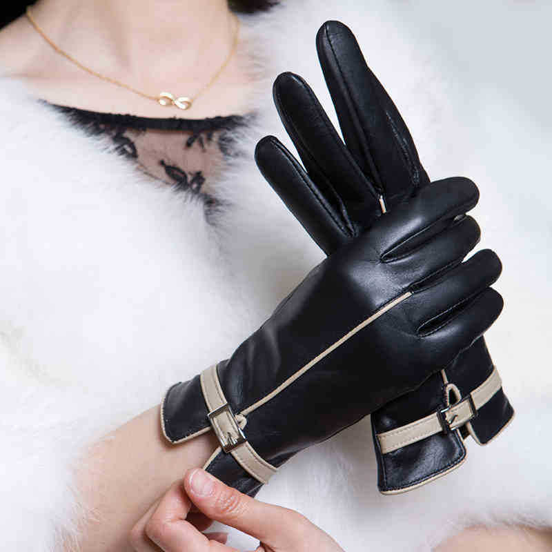 Ladies leather gloves women