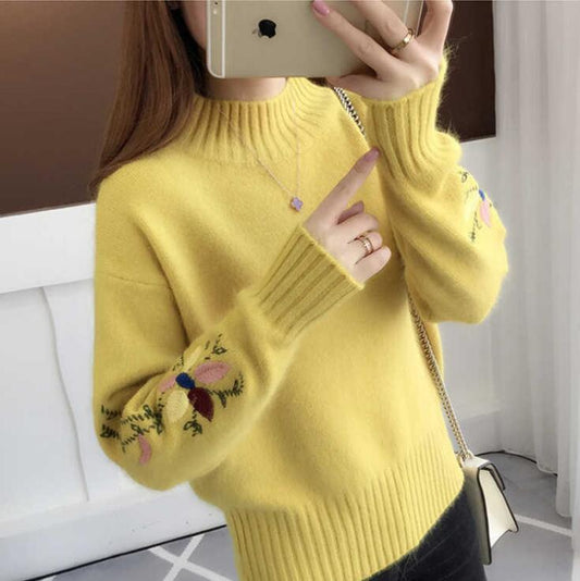 Half turtleneck sweater women