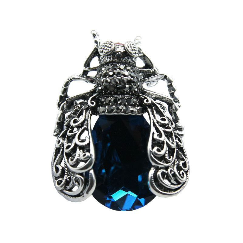 Glass Acrylic Golden Cicada Brooch Men And Women Same Style