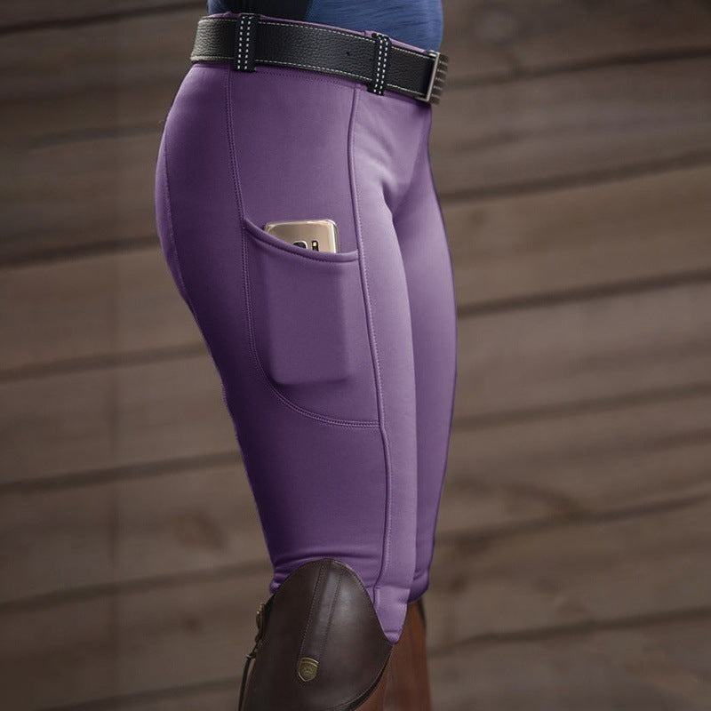 Equestrian Pants Elastic Hip-Lifting Ladies Casual Pants Women
