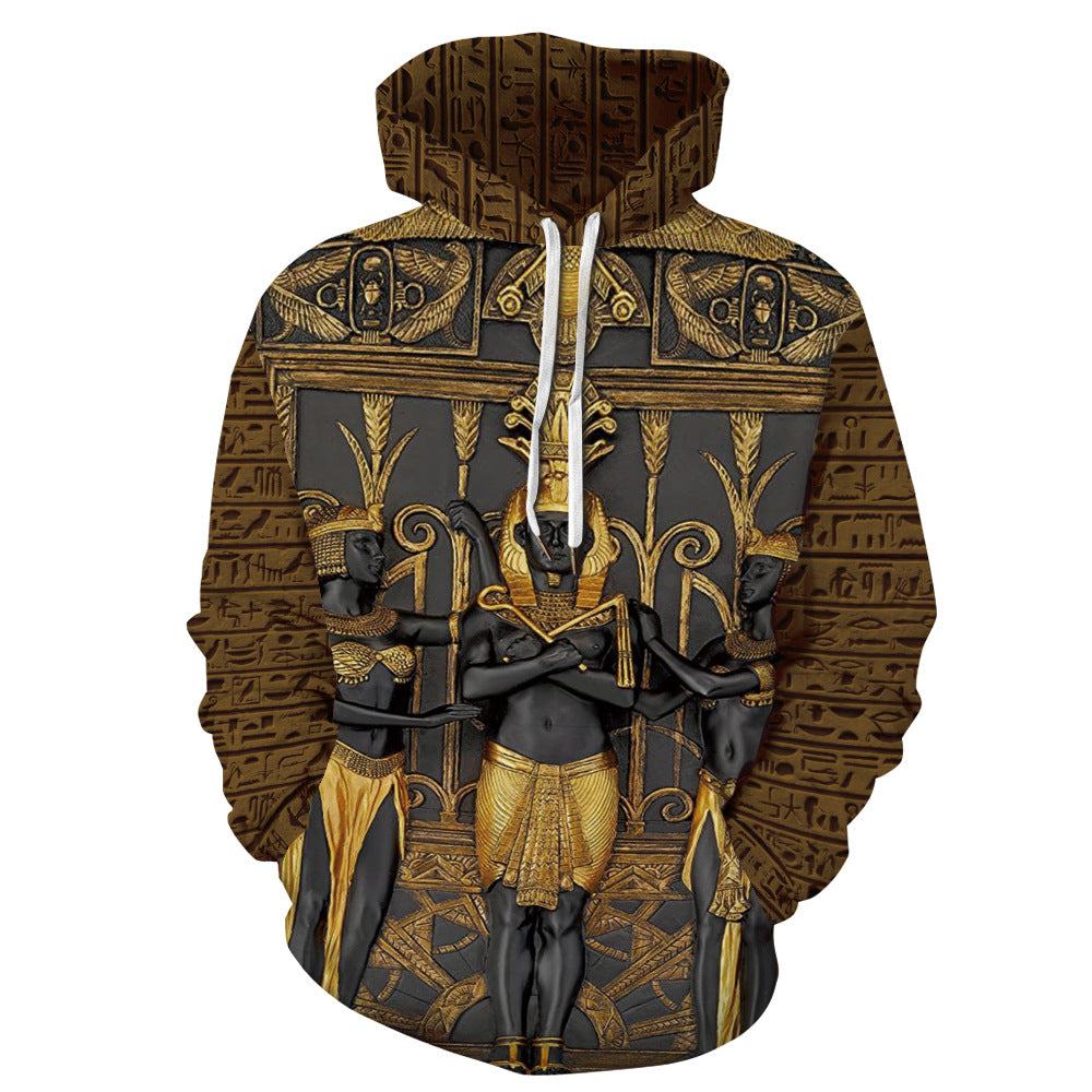 Hooded Sweatshirt Printed Loose Plus Size Fitness Sweatshirt