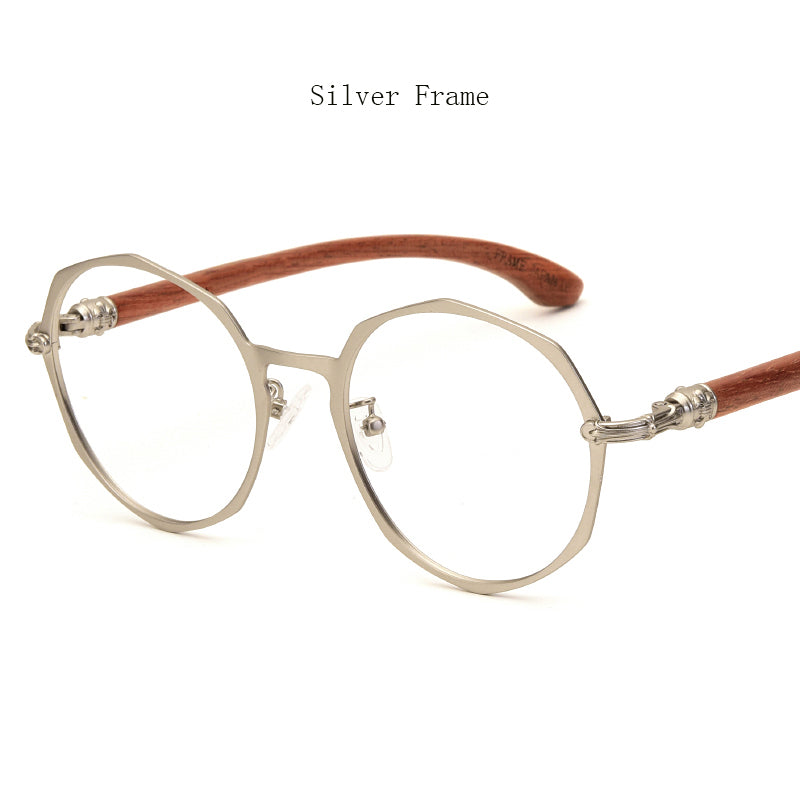 Wooden Glasses Retro Round Frame Fujii Glasses Frame Women