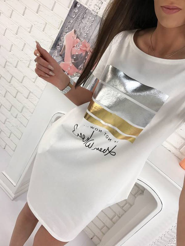 Summer Casual Women Print Short Dresses With Pocke