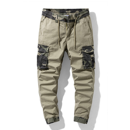 Summer New Khaki Camouflage Print Men Cargo Pants Casual Loose