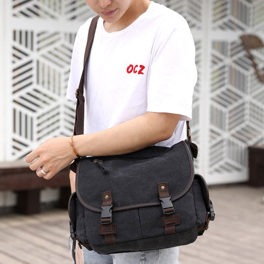 Men's Canvas Shoulder Bags Casual Men's Bags Messenger Bags Multifunctional Bags