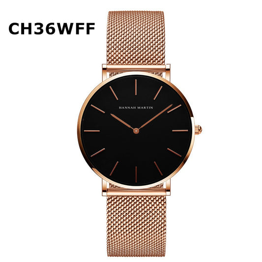 Woman Watches With Japanese movement steel mesh belt waterproof watch