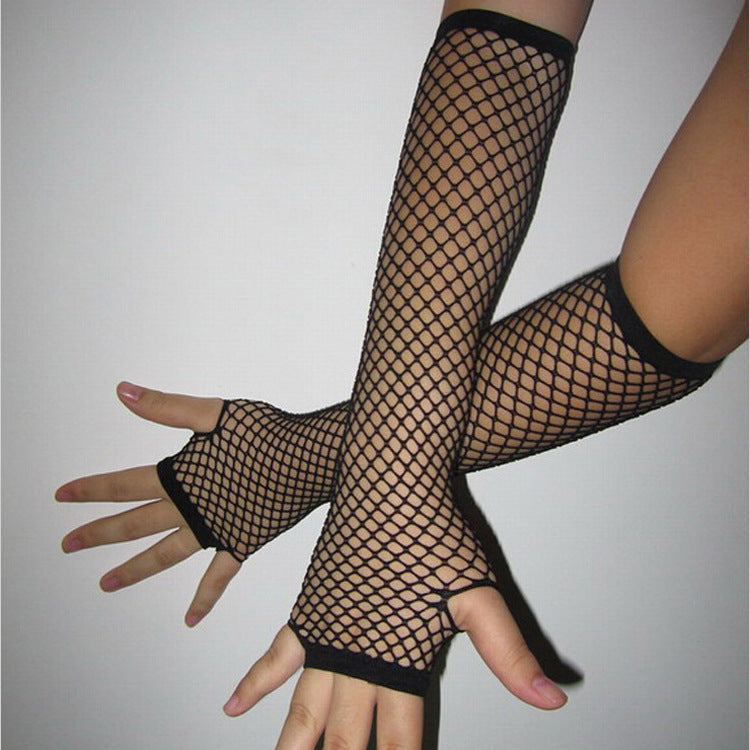 Mesh long gloves women