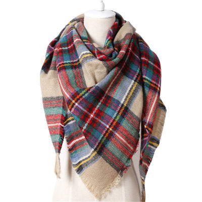Design Women Triangles Scarf Long Scarves Shawl Autumn Winter