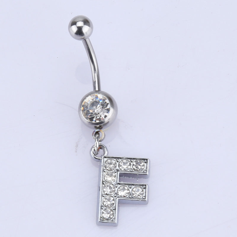 English alphabet hypoallergenic body piercing navel
