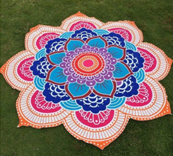 Toalla de playa con forma de pétalo, chal de viento nacional, viento extranjero, flor de estilo exótico