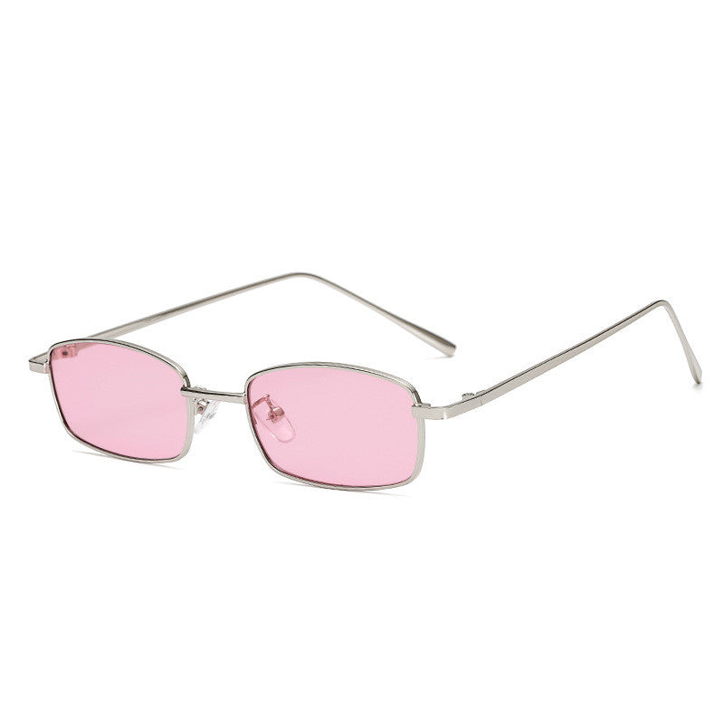 Small frame square sunglasses men and women metal
