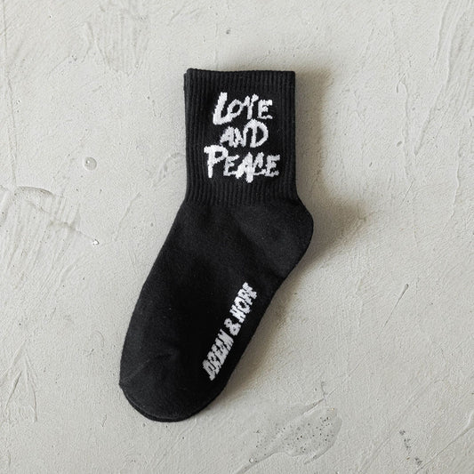 Black And White Socks Embroidered Planet Socks Men And Women Couple Athletic Socks Ins Hip Hop Cool Fashion Cotton Tube Socks