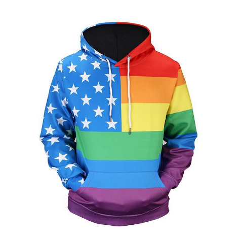 Mens' American Flag 3D Print Hoodie Hooded Sweatshirt Tops Jacket Coat Outwear Autumn And Winter hoodies sweatshirt Sling Male