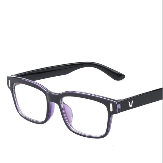 Flat mirror Korean version of the hipster glasses literary retro glasses frame for men and women anti-blue glasses