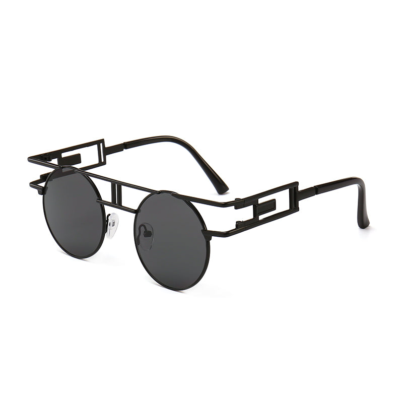 Men and women round metal sunglasses