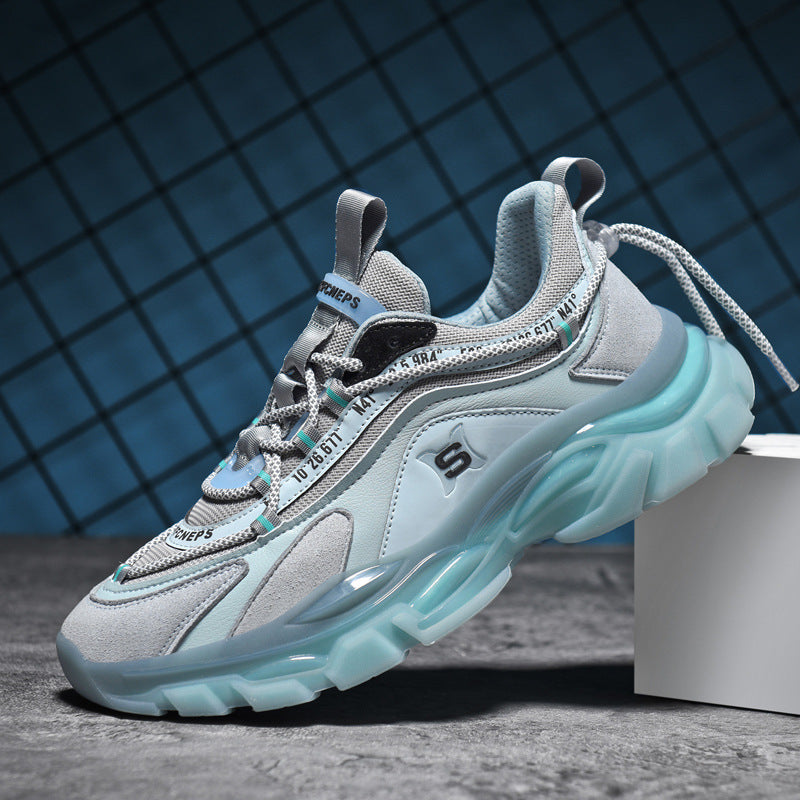 Zapatos para correr informales para hombre con cuchilla transpirable de malla tejida voladora