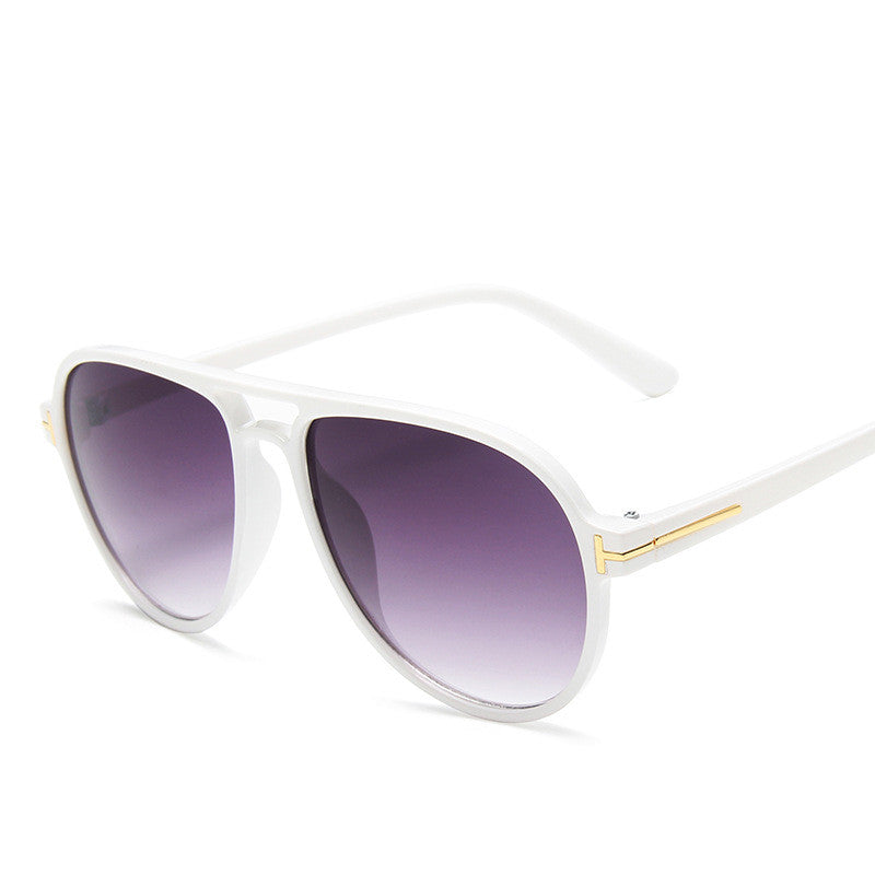 Retro round frame T-shaped sunglasses for men