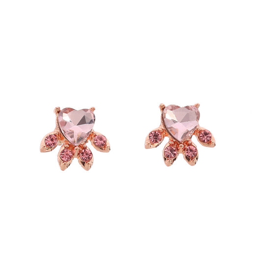 Bear Jewelry Dog Paw Print Earring Female Piercing Rose Gold Small Animal Earrings For Women