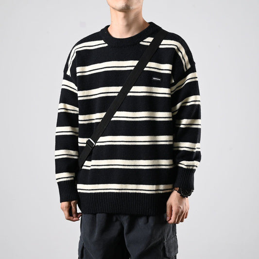 Winter Couples Wear Trendy Striped Sweaters For Men And Women