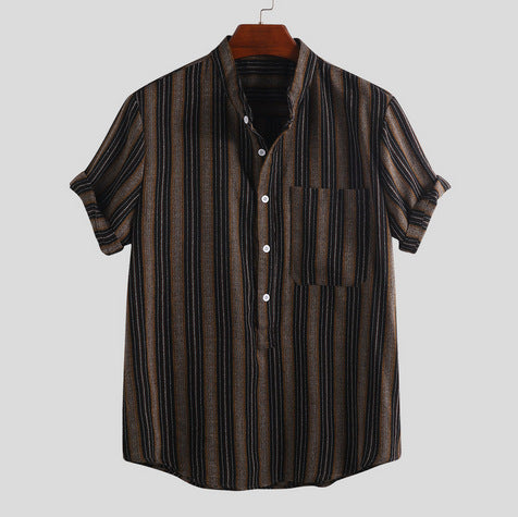 Camisa estampada con solapa Camisa hawaiana para hombre