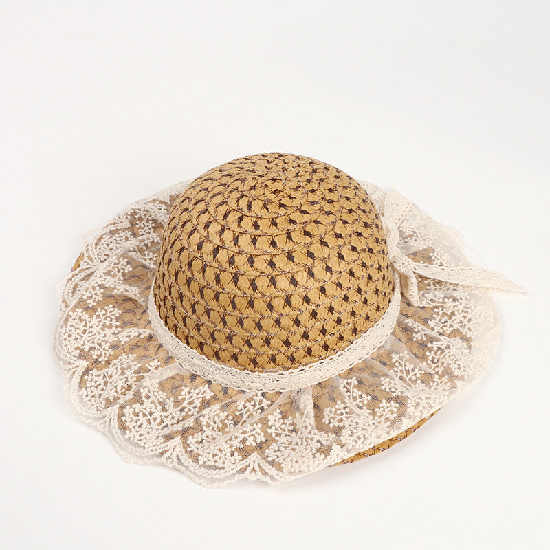 Women Lace Sun Hats For Wide Brim Straw Beach