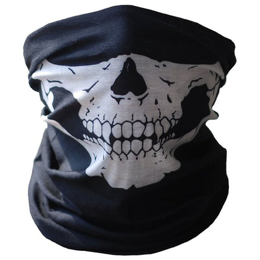 Halloween Skull Party Scarves Mask Masquerade Mardi Gras Black Neck Scary Motorcycle Multi Function Headwear Masks Neckwear