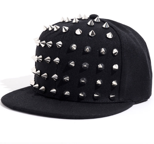 Men Black Hats Rivet
