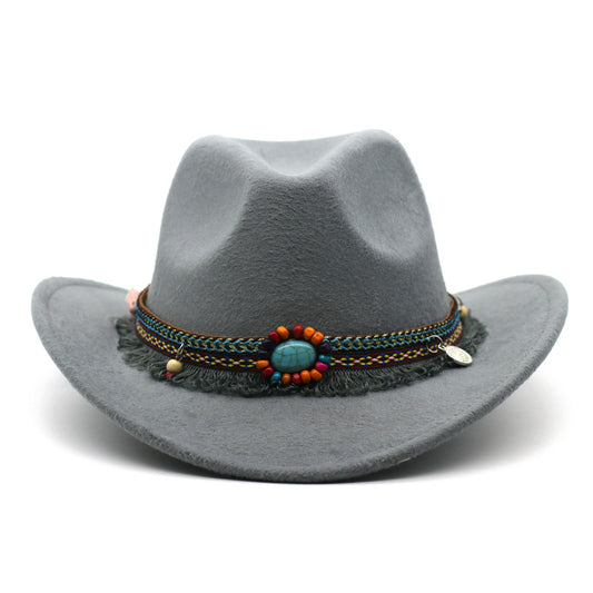 Cowboy Hats Curled Felt Riding Men And Women