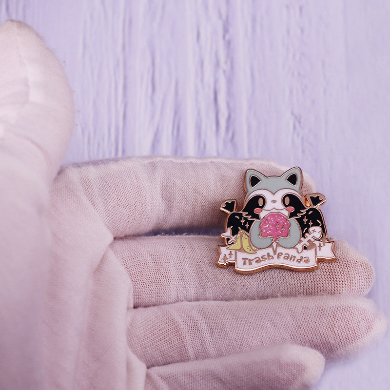 Cute Cartoon Raccoon Brooch