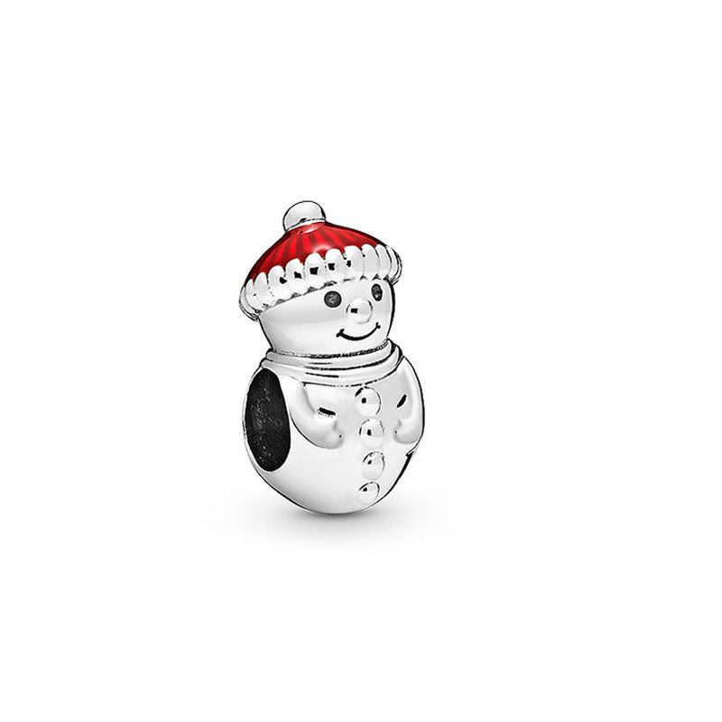 Christmas hat and snowman charm