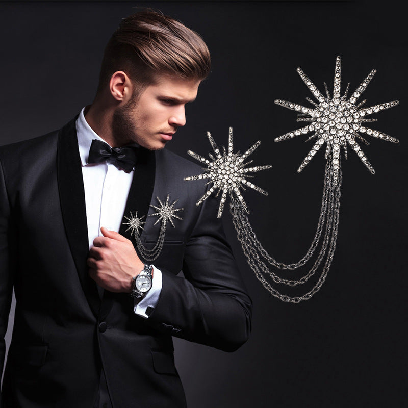 Vintage Helios Brooch Fashion Full Rhinestone Men and Women