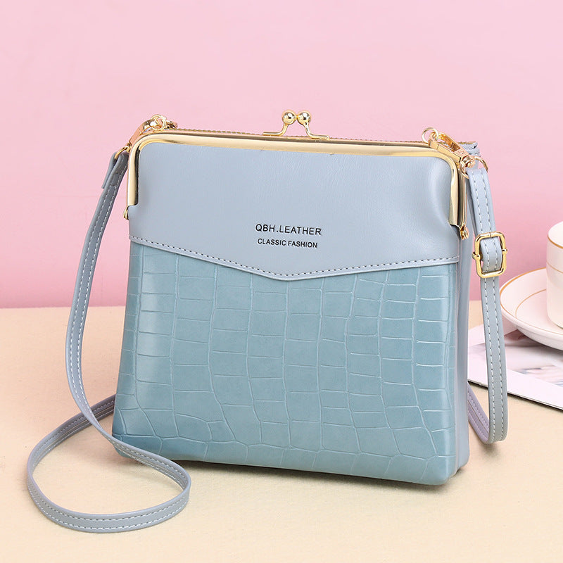 Bolsos de hombro con cerradura Bolso cruzado para teléfono con patrón de cocodrilo para mujer