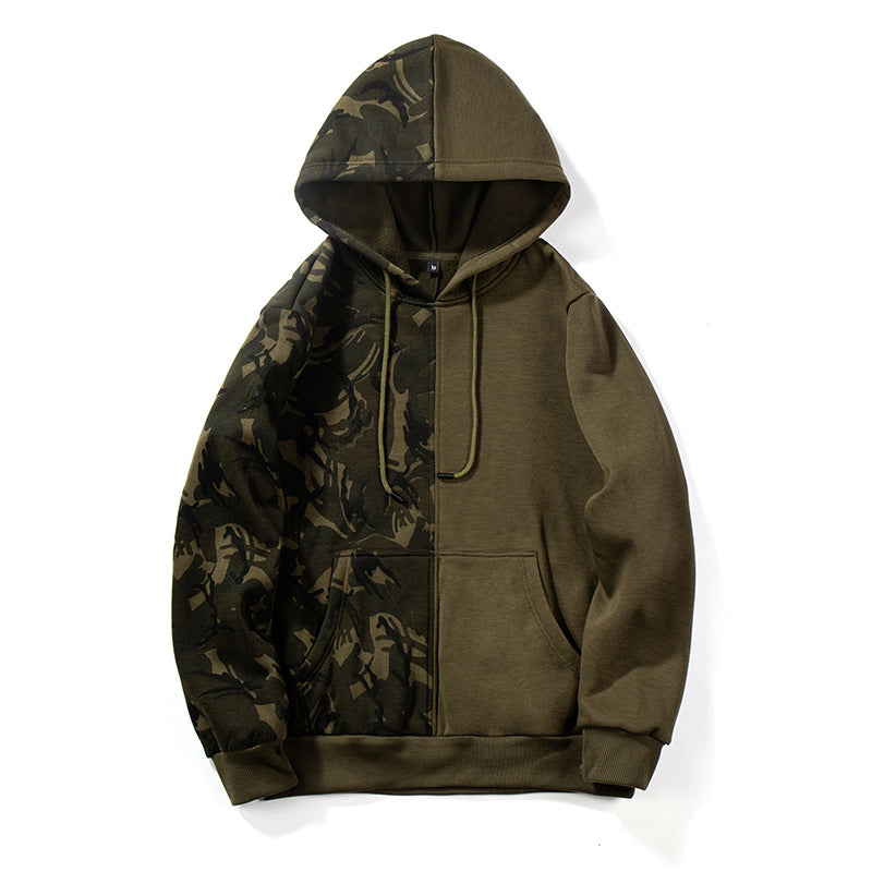 Camouflage hooded sweatshirt