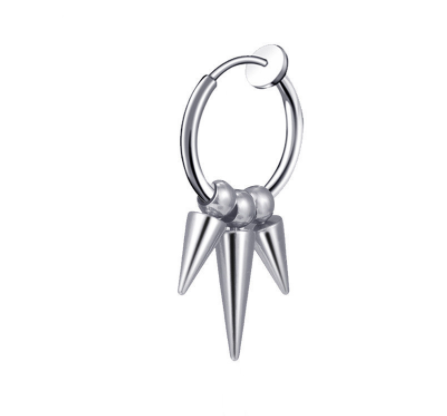 Stainless Steel Tassel Single Point Stud Men Pierced Earrings