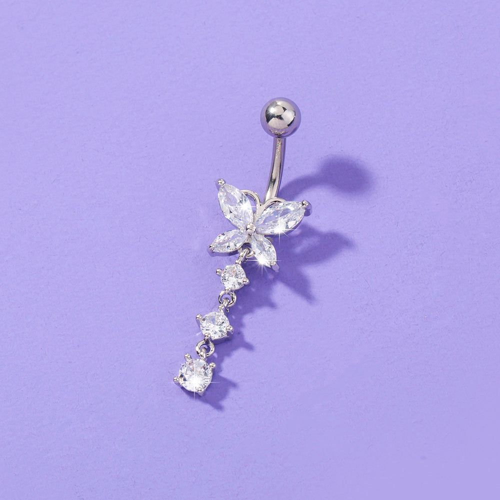 Butterfly Zircon Navel Human Body Piercing Jewelry Woman