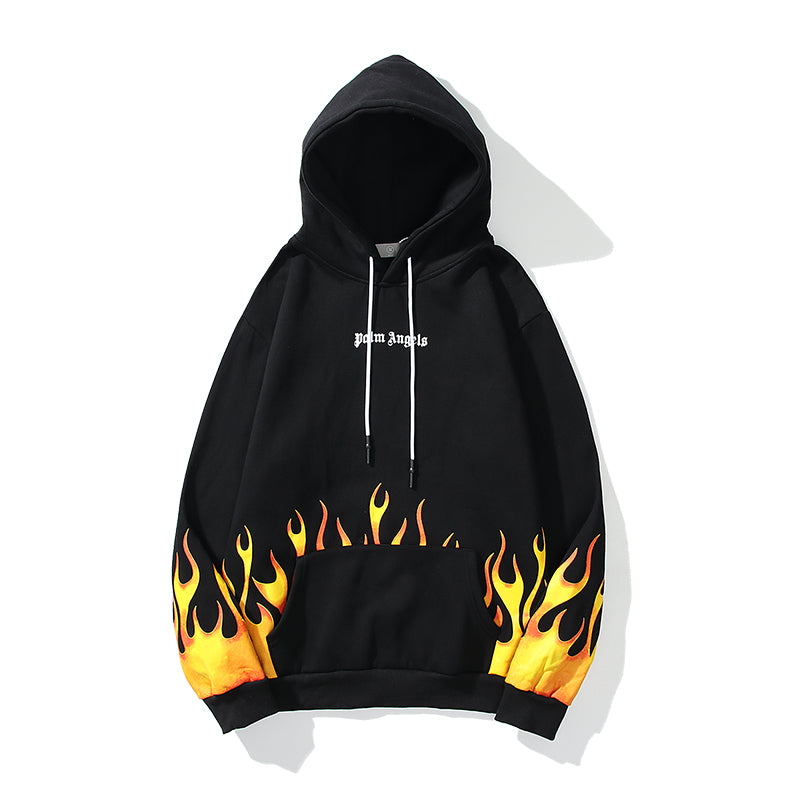 sudadera con capucha llamas