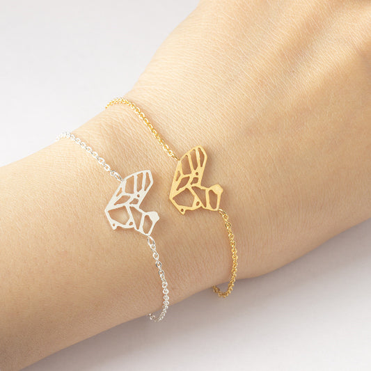 Gold squirrel woman jewelry origami squirrel Bracelet women's bracelet elegant