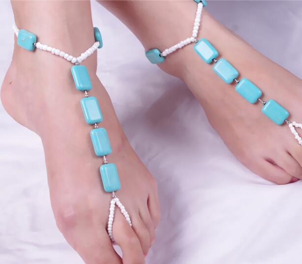 Ankle Bracelet Anklet Foot Chain Jewelry Summer Beach Turquoises Anklets Women's Anklets for Women Anklets Jewelry Leg Anklet