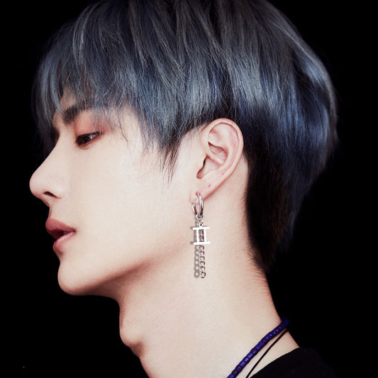 12 constellation earrings for men
