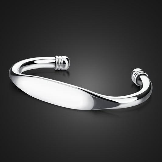 Fashionable Simple Bracelet 925 Silver Plated Men And Women Couple Bracelets